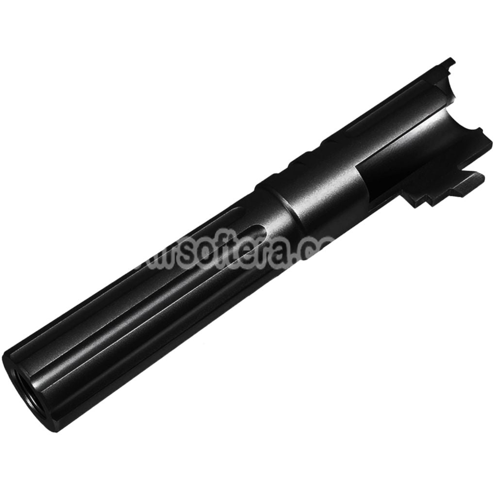 5KU 4.3 Inches Stainless Steel Straight Fluted Outer Barrel +11mm CW Clockwise Thread Suitable For Hi-Capa 4.3 Series GBB Pistols Airsoft