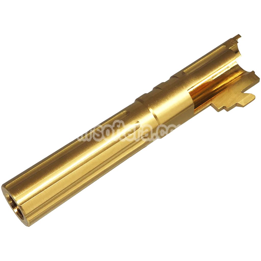 5KU 4.3 Inches Stainless Steel Straight Fluted Outer Barrel +11mm CW Clockwise Thread Suitable For Hi-Capa 4.3 Series GBB Pistols Airsoft