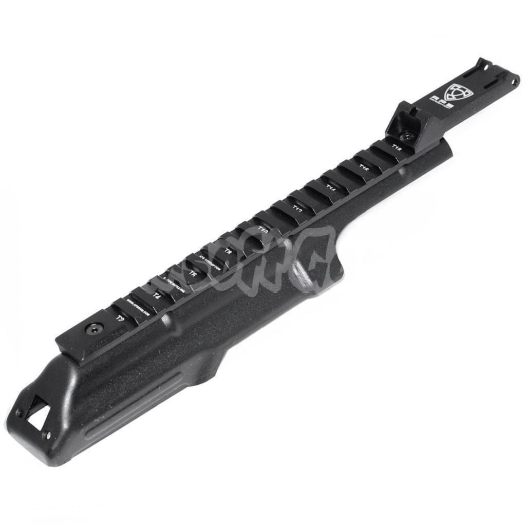 APS AK Receiver Cover with Tactical Rail Rear Sight For AEK Series AEG Airsoft Black