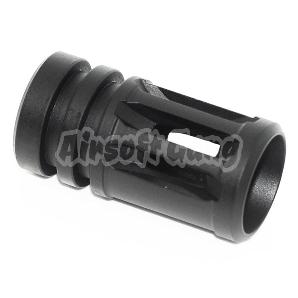APS ASR Muzzle Flash Hider For -14mm CCW Threading Airsoft Rifle Black