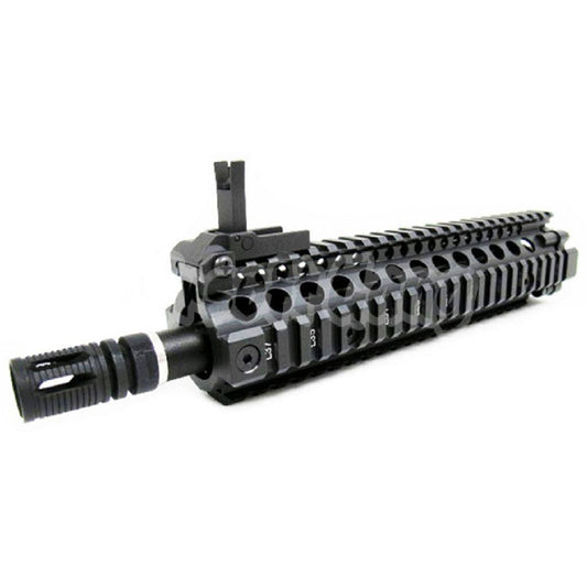 E&C CNC Aluminum M18 RAS Front Set Handguard Rail System With 9" Inches Outer Barrel For M4 M16 M18 Series AEG Airsoft Black