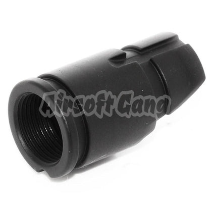 CYMA AKM Slant Metal Flash Hider For -14mm CCW Threading Rifle Black