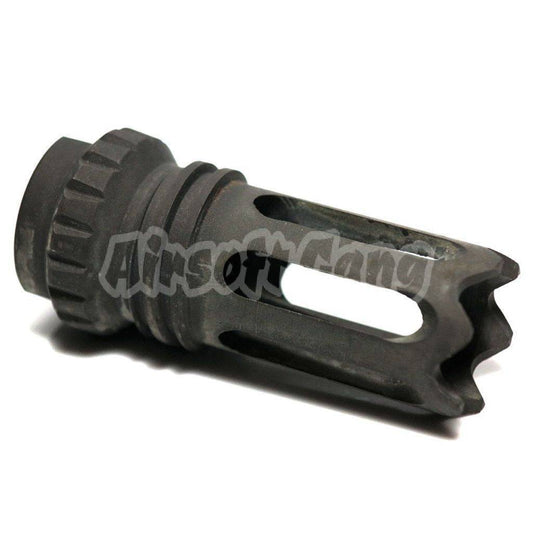 AAC Style Type Metal Flash Hider For All -14mm CCW Threading Rifle Black