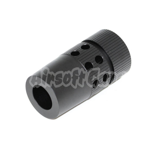 Large CQB Type Metal Flash Hider -14mm CCW Threading Black