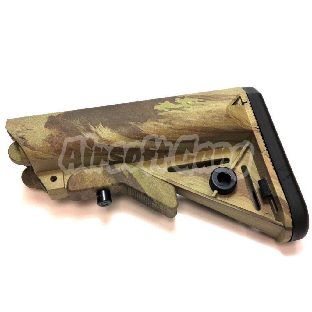 APS ASR Crane Stock With Sling Swivel For M4 M16 Series AEG Airsoft A-TACS Camo