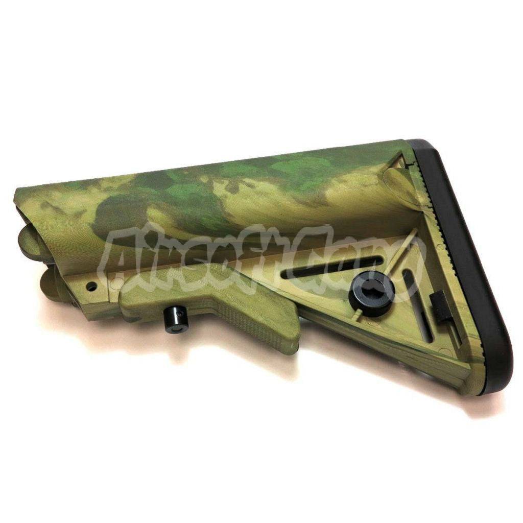 APS ASR Crane Stock With Sling Swivel For M4 M16 Series AEG Airsoft A-TACS FG Camo