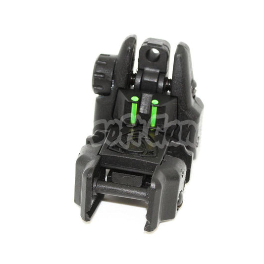 APS Rhino Rear Sight with Fiber Optic Black/Green