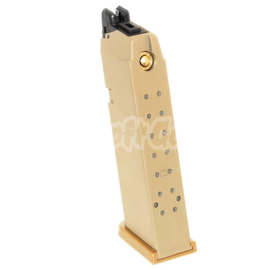 Airsoft 24rd Gas Magazine for ISSC M22 / EMG SAI BLU / APS / ARMY / BELL / UMAREX / Elite force / VFC / AW / WE / Tokyo Marui G17 G18C G-Series GBB Pistol Tan