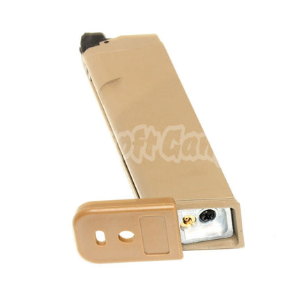 Airsoft 24rd Gas Magazine for ISSC M22 / EMG SAI BLU / APS / ARMY / BELL / UMAREX / Elite force / VFC / AW / WE / Tokyo Marui G17 G18C G-Series GBB Pistol Tan