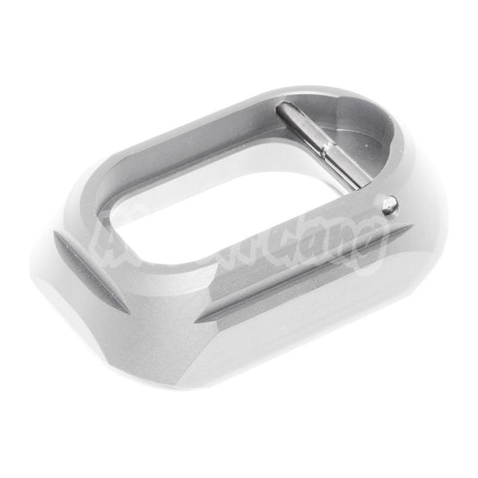 Airsoft 5KU SHPD Style Magwell For Tokyo Marui Hi-Capa Series GBB Pistol Silver