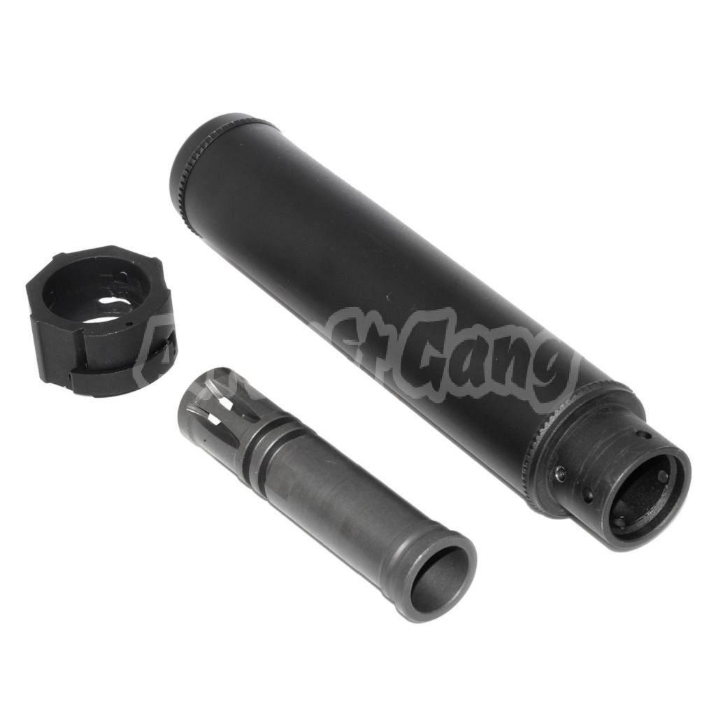 Airsoft 5KU 193mm SOCOM556 AR QD Suppressor Silencer A -14mm CCW Flash Hider Black
