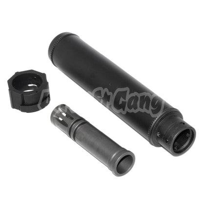 Airsoft 5KU 193mm SOCOM556 AR QD Suppressor Silencer A -14mm CCW Flash Hider Black