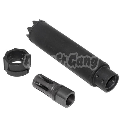 Airsoft 5KU 170mm/191mm SOCOM MG Monster QD Suppressor Silencer -14mm CCW Flash Hider Black