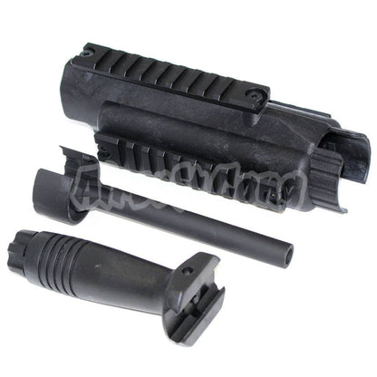 CYMA Rail Handguard & Foregrip with Outer Barrel For MP5 Series AEG Airsoft Black