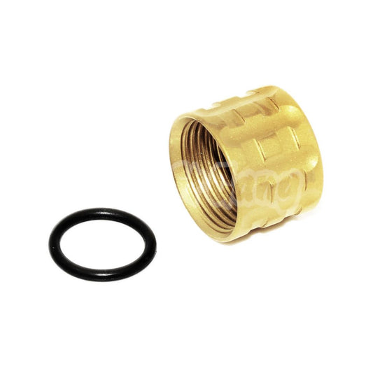 Airsoft 5KU TP-Pro Knurled Thread Protector Barrel Cover -14mm CCW For Tokyo Marui G17 GBB Pistols Gold