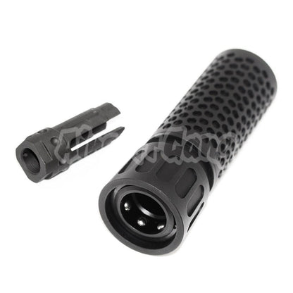 5KU 125mm 5" Inches KAC Style QDC/CQB Suppressor Silencer Extend Barrel Tube with -14mm CCW Flash Hider Black