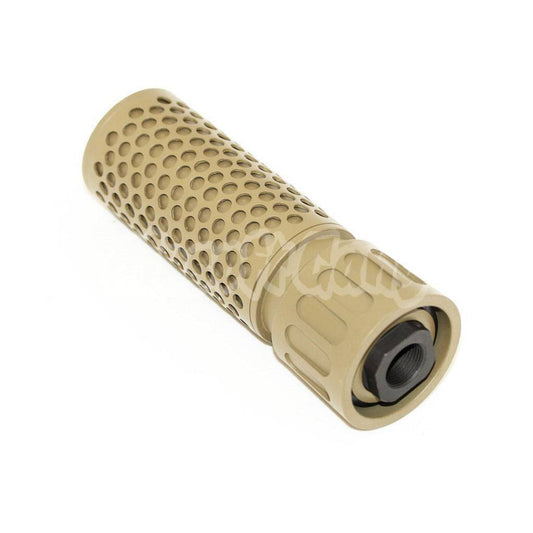 5KU 125mm 5" Inches KAC Style QDC/CQB Suppressor Silencer Extend Barrel Tube with -14mm CCW Flash Hider Dark Earth Tan