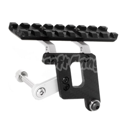 Airsoft 5KU Shooters Carbon Scope Mount Rail for Tokyo Marui HI-CAPA 5.1/4.3 GBB Pistol Black/Silver