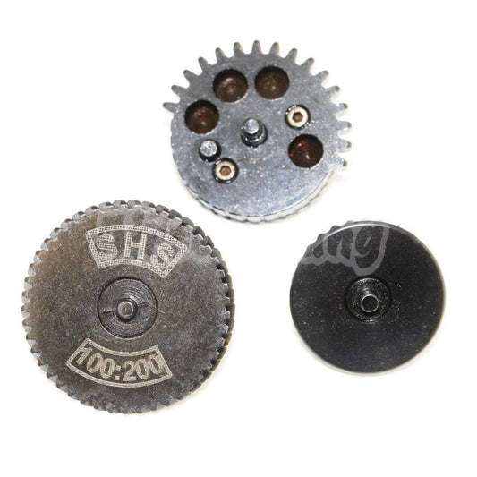 SHS Steel Low Noise High Torque 100:200 Gear Set For V2 V3 Gearbox Version 2/3 AEG Airsoft