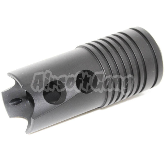 CYMA Steel Strike Flash Hider For All -14mm CCW Threading Rifle Black