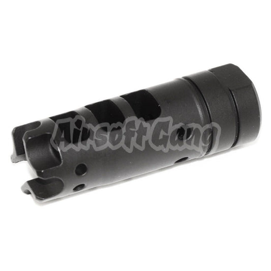 64mm AK Style Metal Muzzle Brake Flash Hider For All -14mm CCW Threading Airsoft Rifle Black