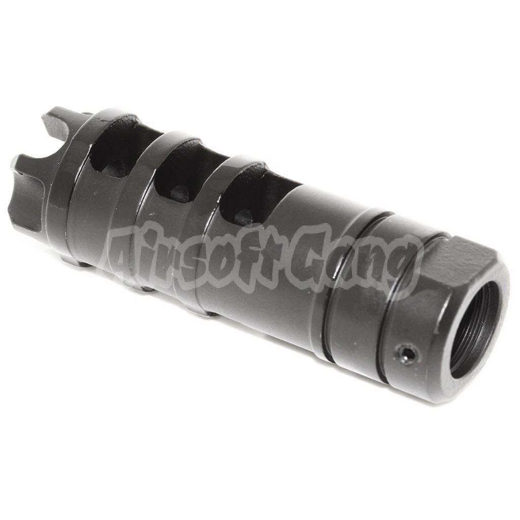68mm AK Style Metal Muzzle Brake Flash Hider For All -14mm CCW Threading Airsoft Rifle Black