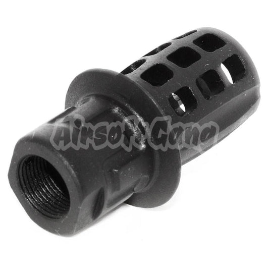 55mm AK Style Metal Muzzle Brake Flash Hider For All -14mm CCW Threading Airsoft Rifle Black
