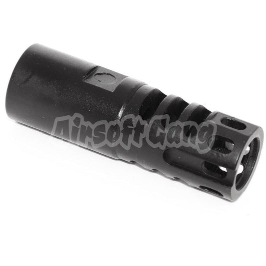 APS 68mm Evolution Tech Muzzle Brake Flash Hider 1.0 For All -14mm CCW Threading Airsoft Rifle Black