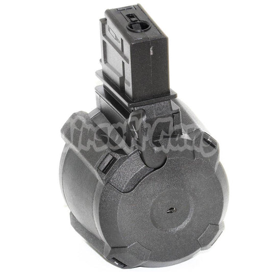 BATTLEAXE 1400rd Sound Control Electric Drum Mag Magazine For G36 Series AEG Airsoft Black