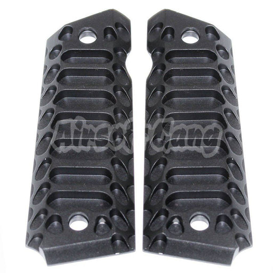 5KU CNC Cobra Style Pistol Grip Cover For Tokyo Marui M1911 / M.E.U. / Army R27 R28 R29 Pistol Airsoft Black