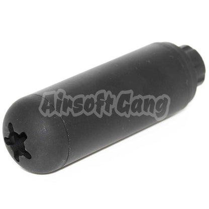 5KU 117mm Aluminium Poseidon Style Micro Suppressor Silencer Barrel Extension Tube For All -14mm CCW Threading Airsoft Black