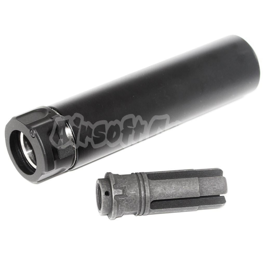 5KU 158mm SOCOM556 RC2 Suppressor Silencer with -14mm CCW Threading Flash Hider Black