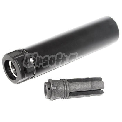 5KU 158mm SOCOM556 RC2 Suppressor Silencer with -14mm CCW Threading Flash Hider Black
