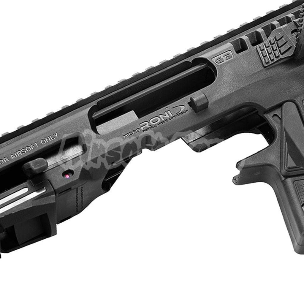 CAA Roni Pistol Carbine Conversion Kit For KSC VFC Umarex Tokyo Marui G17 G18C G19 G23F GBB Black