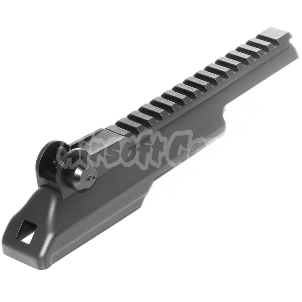AKS74U Upper Receiver Cover with 20mm Tactical Rail Rear Sight For CYM -  AirsoftEra