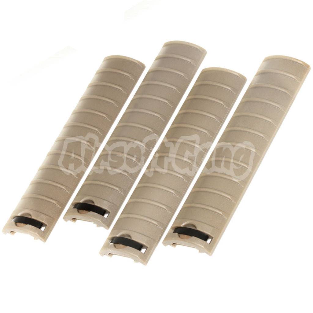 CYMA 4pcs Knight's Type 20mm RIS RAS Rail Cover Panel Dark Earth Tan ...