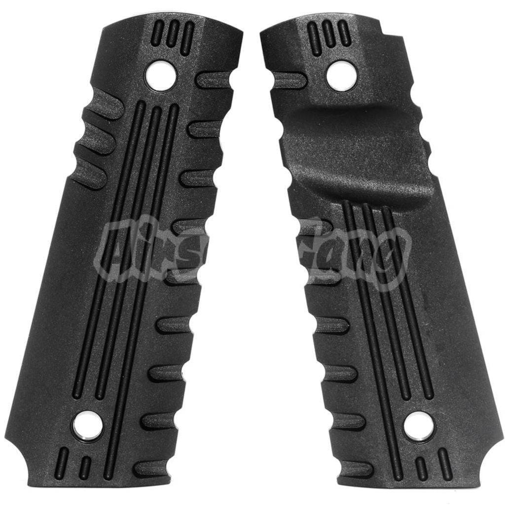 Airsoft Plastic Pistol Grip Cover (A) For BELL ARMY AW WE KJ Tokyo Marui M1911 M.E.U SERIES 70 M45A1 WARRIOR GBB Pistol Black