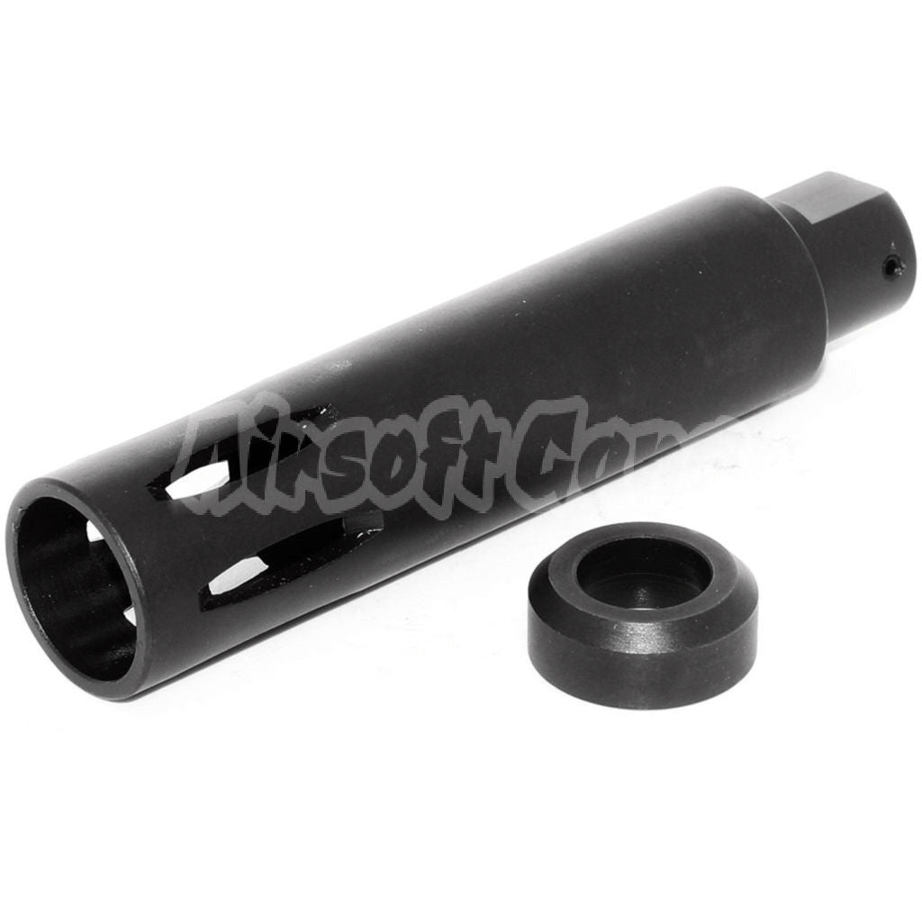 113mm XM177 Style M16 Muzzle Brake Flash Hider -14mm CCW Black