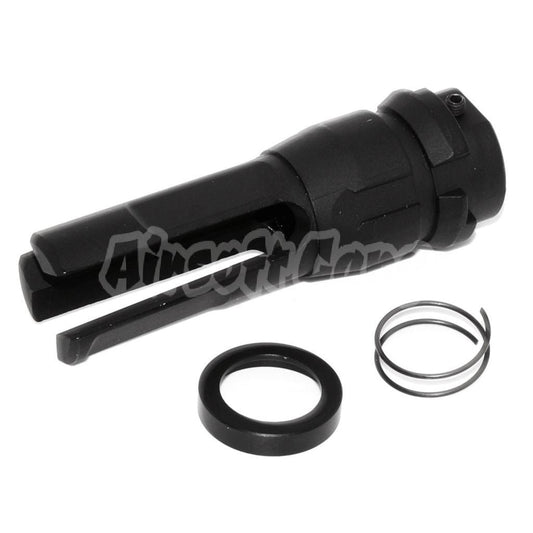 Airsoft APS 70mm 3-Prong Muzzle Brake Flash Hider -14mm CCW Black