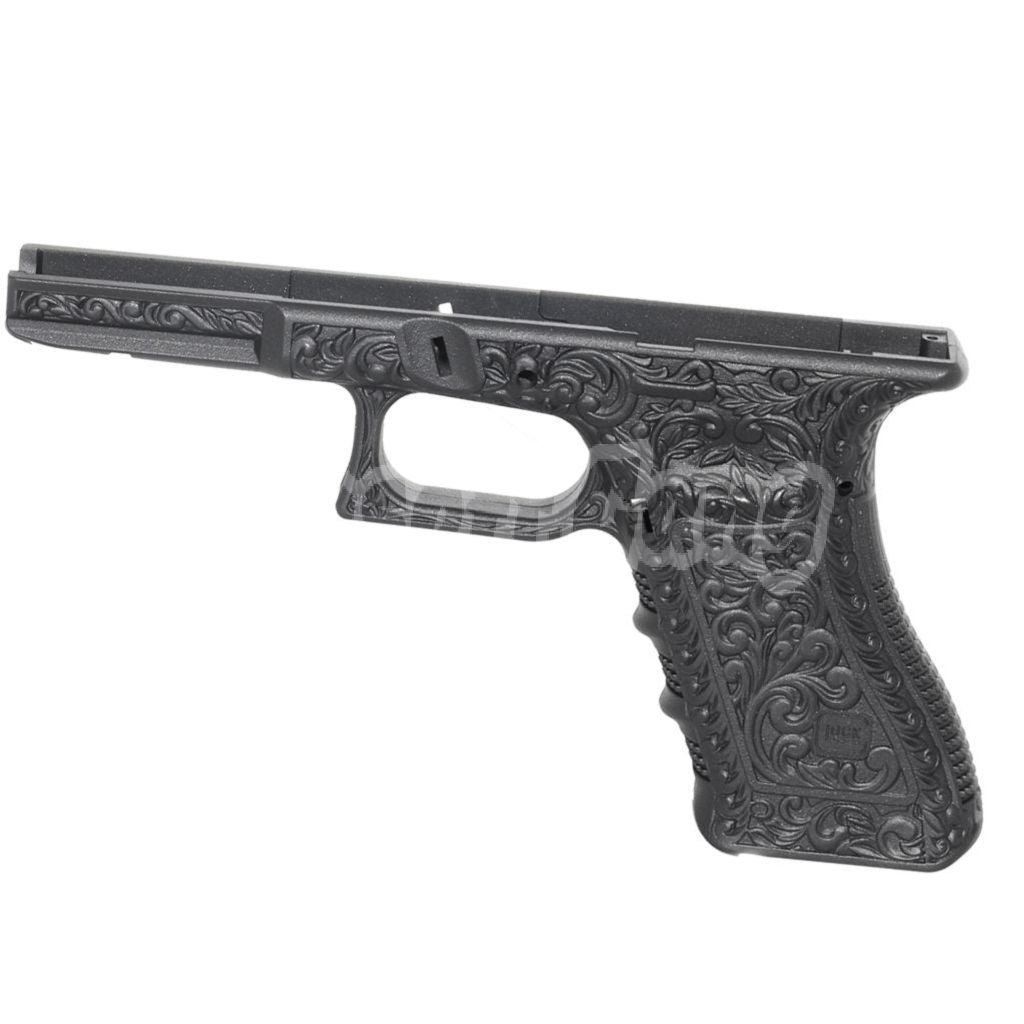 WE (WE-TECH) Archives Carved Pattern Frame For Tokyo Marui AW WE G17 G18C G34 G35 GBB Pistols Black/Bronze