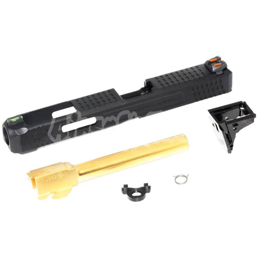 Airsoft WE (WE-TECH) Archives Custom Gold Barrel Slide Set With 