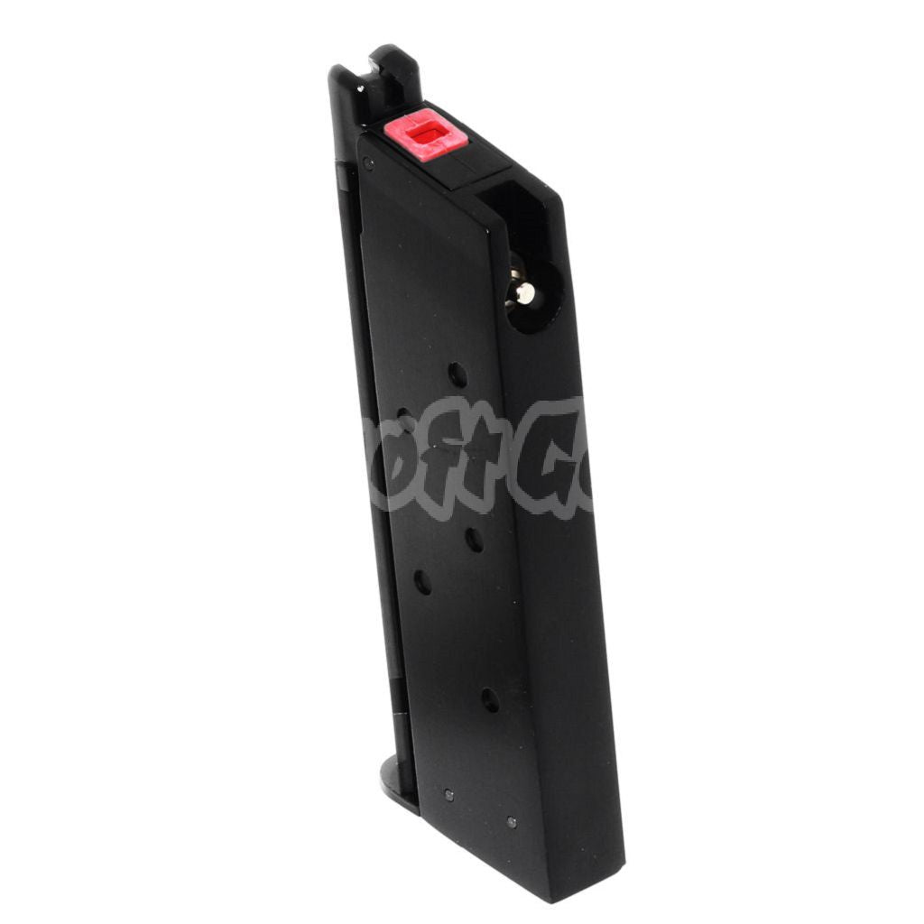 Armorer Works AW 13rd Gas Magazine for AW COMPACT NE10 Series / WE Single Stack Mini 1911 GBB Pistol Airsoft Black