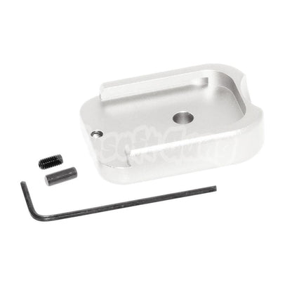 Airsoft Armorer Works AW Custom CNC Magazine Base Plate for Hi-Capa GBB Gas Magazine Silver