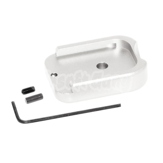 Airsoft Armorer Works AW Custom CNC Magazine Base Plate for Hi-Capa GBB Gas Magazine Silver