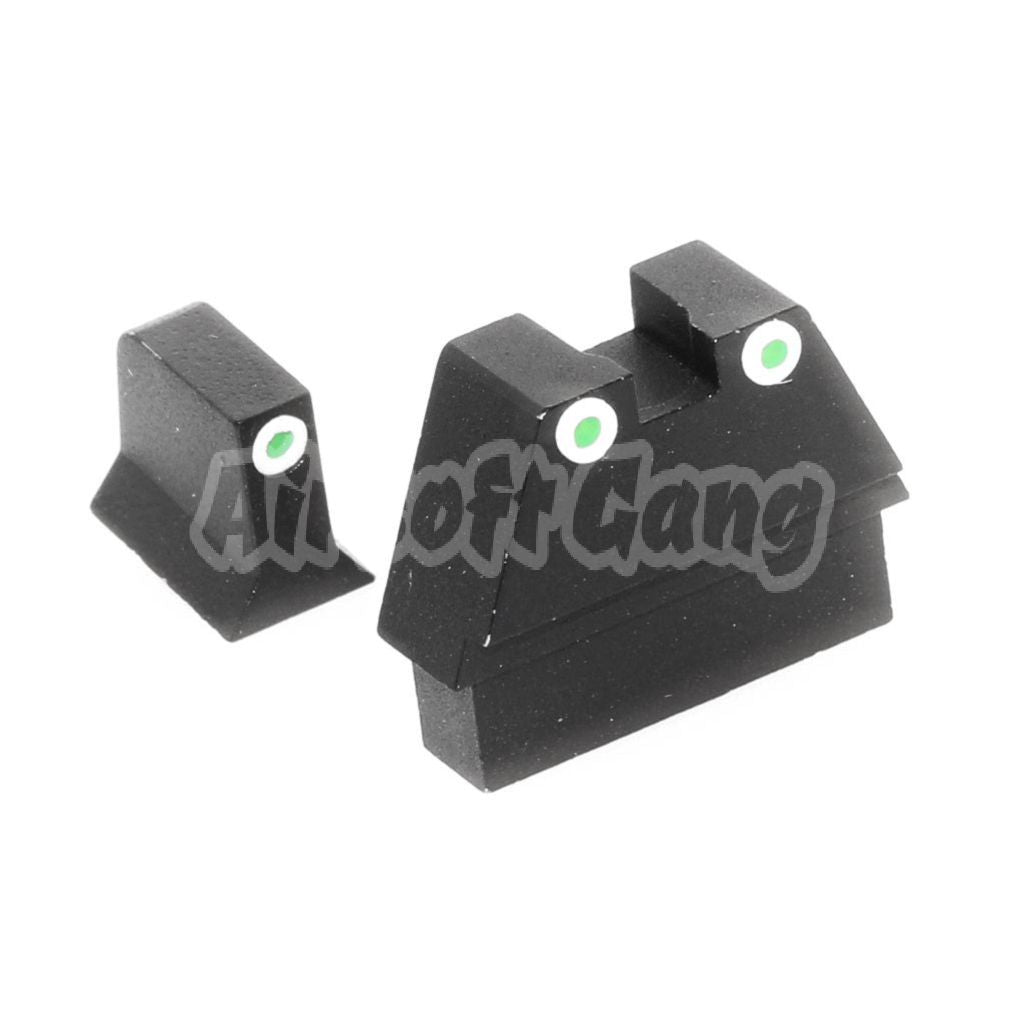 Airsoft Armorer Works AW HX Suppressor Height Sights For EMG SAI BLU, ISSC M22, Lonewolf, ZEV, G&P Custom, P80, WE, AW, Tokyo Marui G17/G18C GBB Pistol