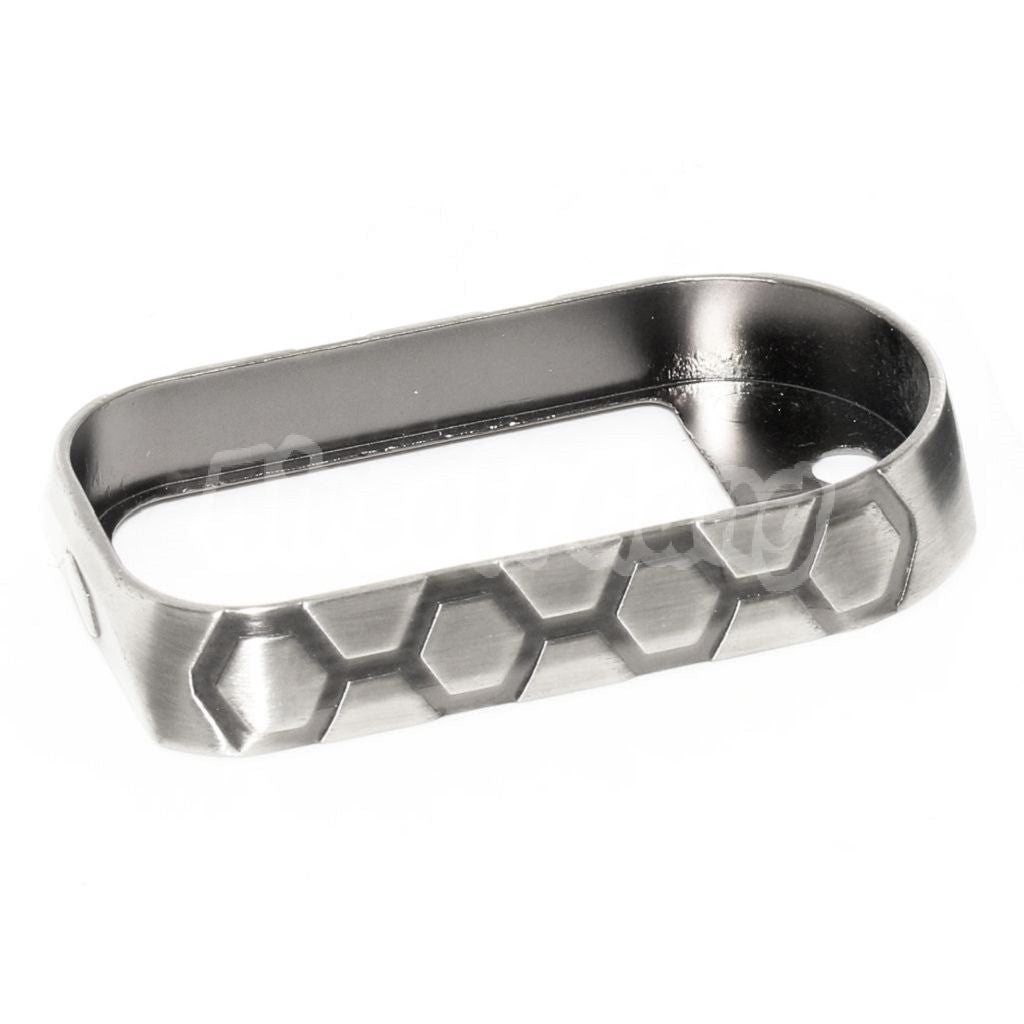 Airsoft Armorer Works AW Competition Style HEX CUT Engraved Magwell For AW WE G17/G18C/G34/G35 GBB Pistol Silver