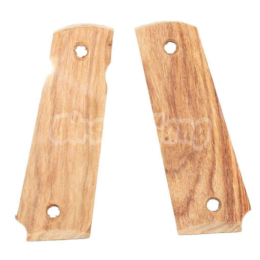 Airsoft WE (WE-TECH) Real Wood Pistol Grip Cover For BELL ARMY AW WE KJ Tokyo Marui M1911 M.E.U SERIES 70 M45A1 WARRIOR GBB Pistol Light Brown