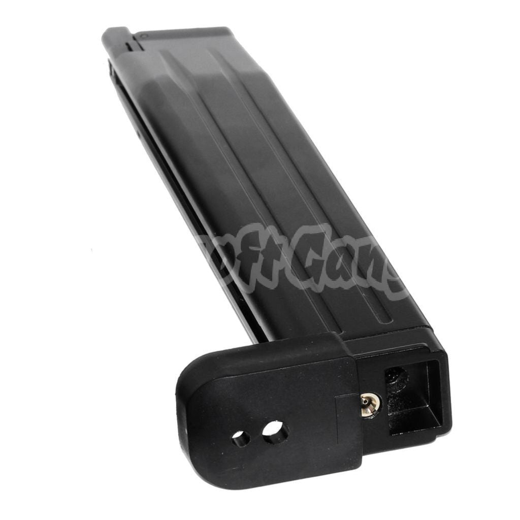 Airsoft WE (WE-TECH) 50rd Gas Extended Long Magazine for ARMY R501 R601 / KJ KP-05 / Zeon / EMG SAI STI TTI / AW / WE / Tokyo Marui Hi-Capa GBB Pistol Black
