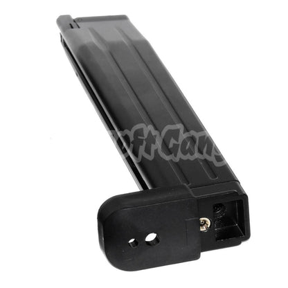 Airsoft WE (WE-TECH) 50rd Gas Extended Long Magazine for ARMY R501 R601 / KJ KP-05 / Zeon / EMG SAI STI TTI / AW / WE / Tokyo Marui Hi-Capa GBB Pistol Black