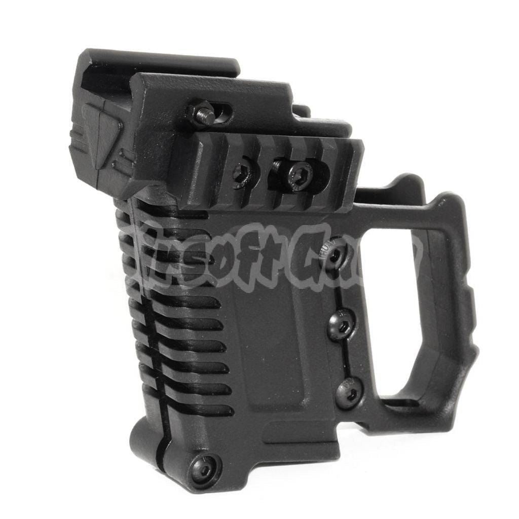 Bell Two Side Rails Loading Conversion Kit for APS ARMY BELL AW WE Tokyo Marui G17 G18C G34 G35 Series GBB Pistol Airsoft Black